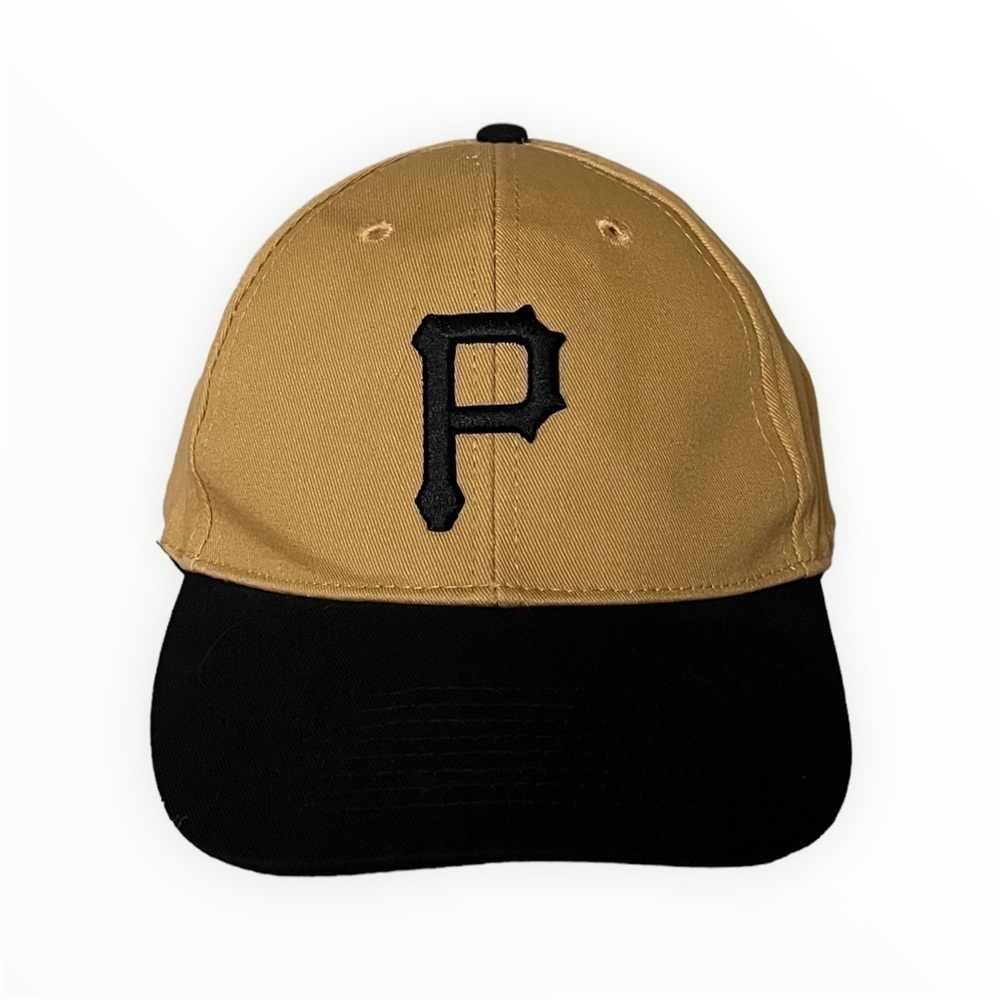 NWOT Pittsburgh Pirates Adjustable Velcro Strap Hat/Cap - Black & Gold‌‍‍‍‍‍‍‍‍‍